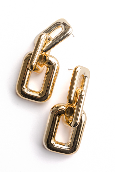 Glossy Rectangle Links, Gold