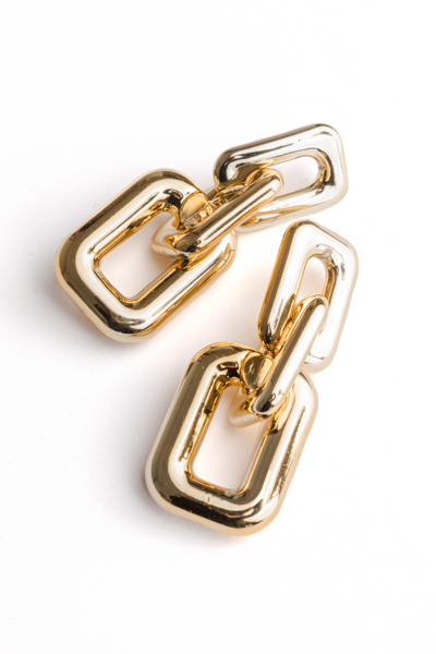 Glossy Rectangle Links, Gold