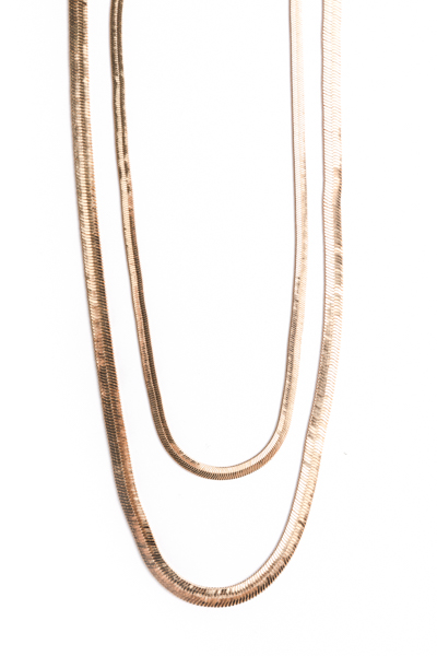 Long 2-Layer Snake Chain, Gold