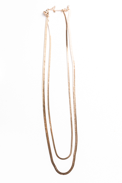 Long 2-Layer Snake Chain, Gold