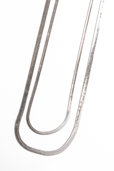 Long 2-Layer Snake Chain, Silver