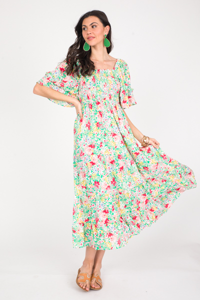 Botanical Garden Maxi, Apple Green