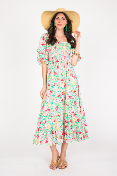 Botanical Garden Maxi, Apple Green