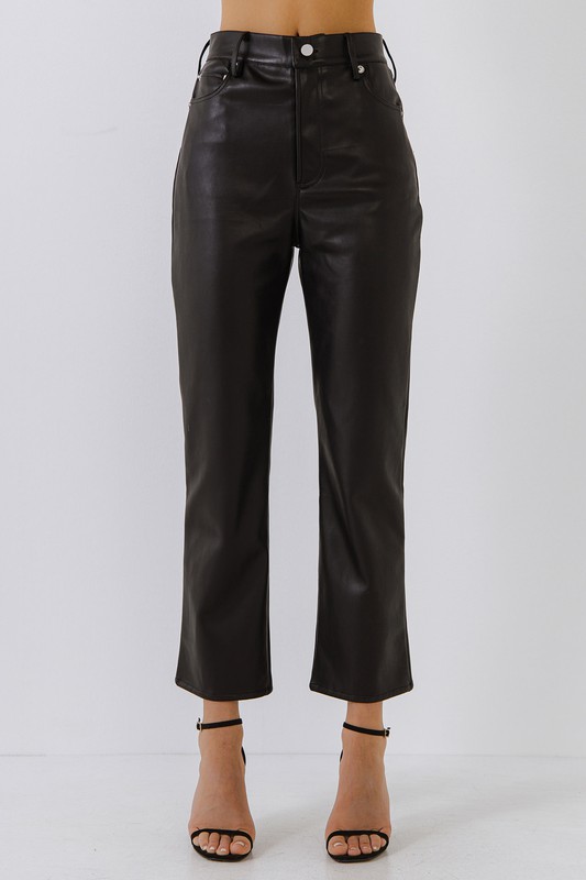 Joan Leather Pants, Black