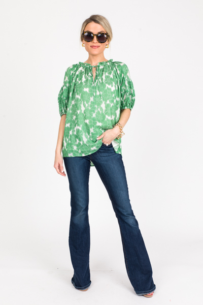 Clover Blouse, Garden Green