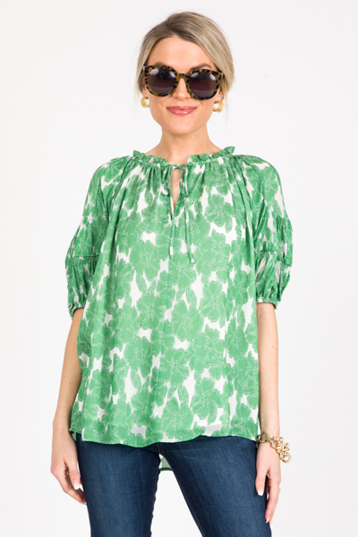 Clover Blouse, Garden Green