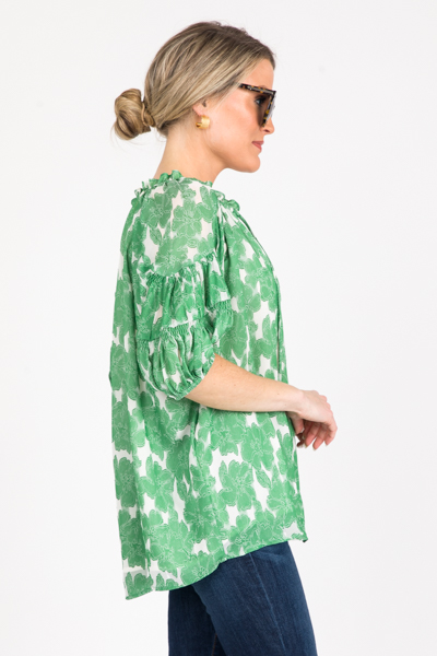 Clover Blouse, Garden Green