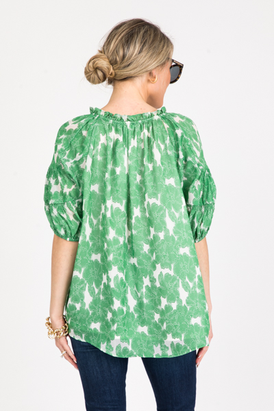 Clover Blouse, Garden Green