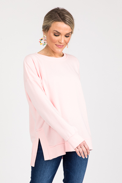 Travel Day Sweatshirt, Lt. Pink