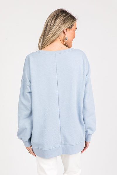 Travel Day Sweatshirt, Misty Blue