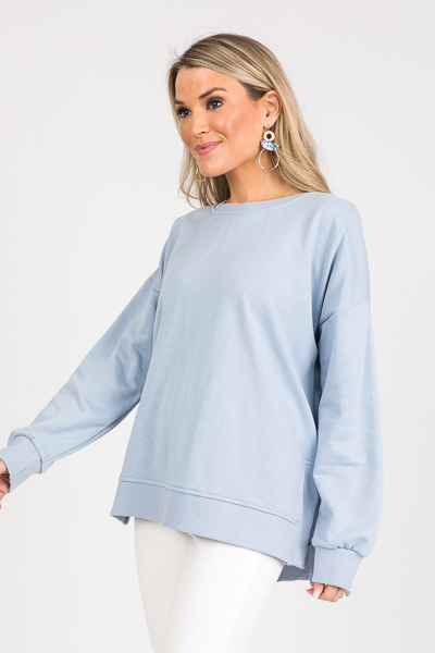 Travel Day Sweatshirt, Misty Blue