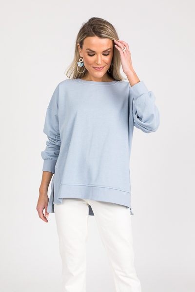 Travel Day Sweatshirt, Misty Blue