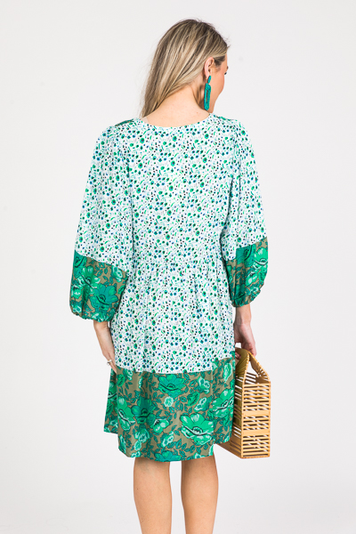 Avery Green Floral Dress