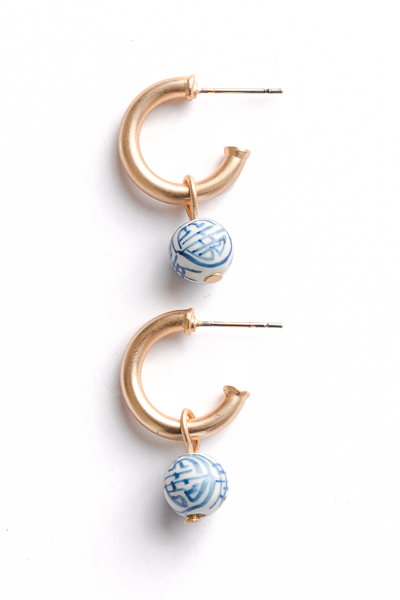 Selina Earring, Chinoserie