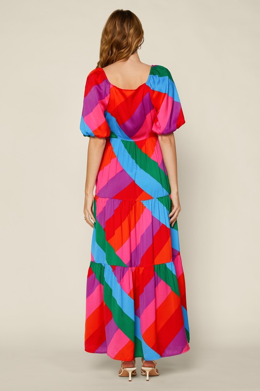 Rainbow Stripe Maxi