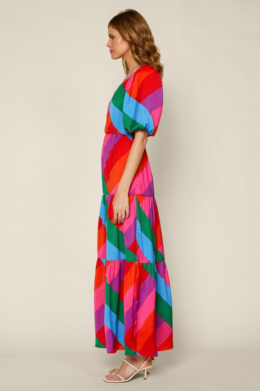 Rainbow Stripe Maxi