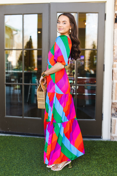 Rainbow Stripe Maxi