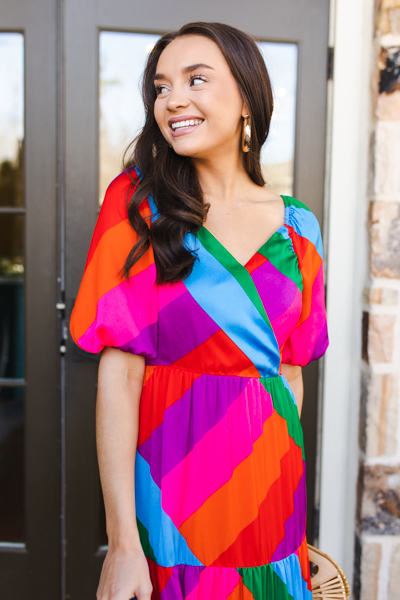 Rainbow Stripe Maxi