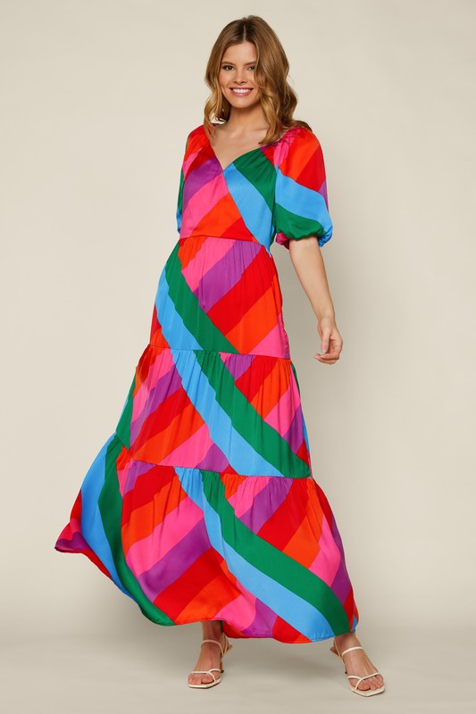 Rainbow Stripe Maxi