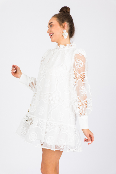 Laced In Love Dress, White