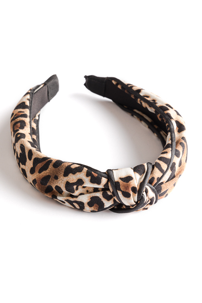 Leopard Print Headband, Brown