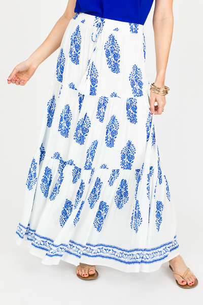 Greece Maxi Skirt, Off White