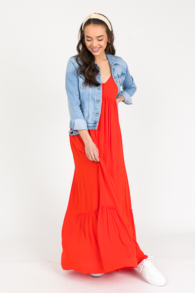 Cam Babydoll Maxi, Tomato Red