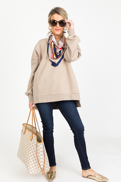 Side Pocket Sweatshirt, Ash Mocha