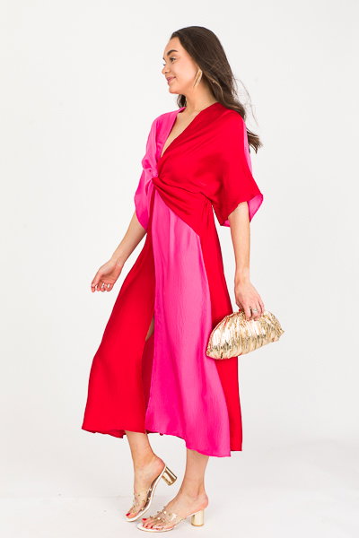double breasted maxi dress Double-Breasted Long Sleeve A-Line Dress With High Waist Detail