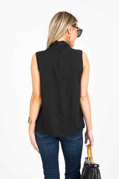 Crossover Blouse, Black