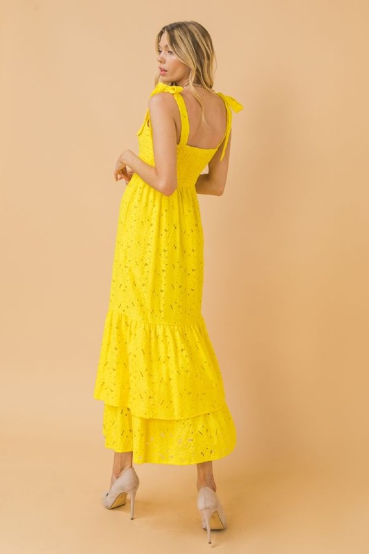 Sunny Lace Maxi, Yellow