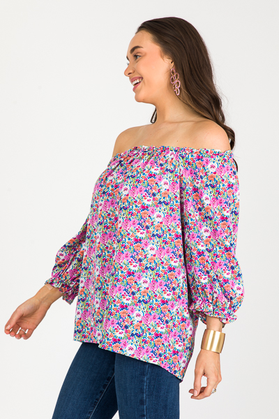 Kori Floral Blouse, Pink - New Arrivals - The Blue Door Boutique