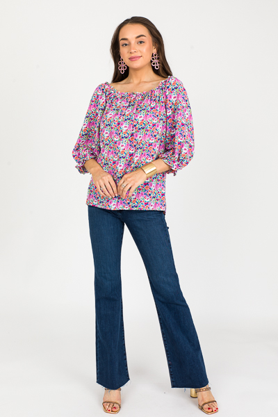 Kori Floral Blouse, Pink