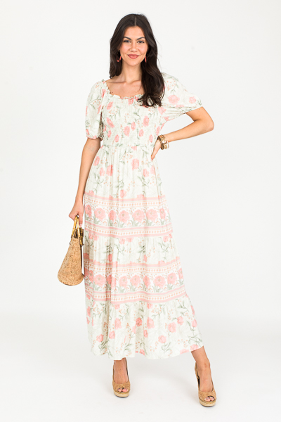 Bubbles Floral Mix Maxi, Sage