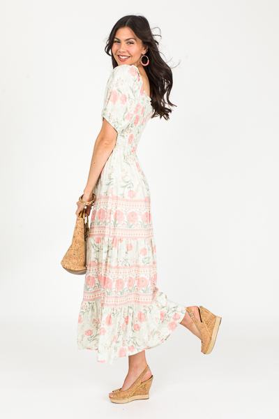 Bubbles Floral Mix Maxi, Sage