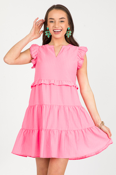 Patty Pink Tiered Dress