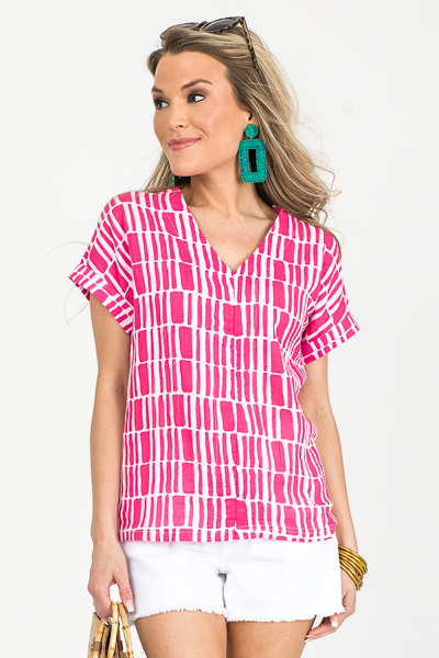 Harper Top, Hot Pink