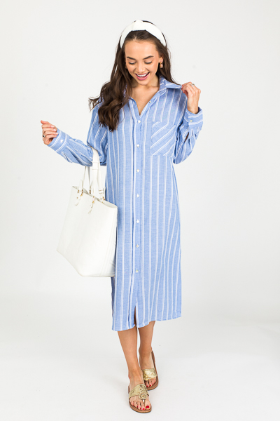 Coastal Stripe Maxi, Blue Stripe