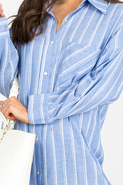 Coastal Stripe Maxi, Blue Stripe