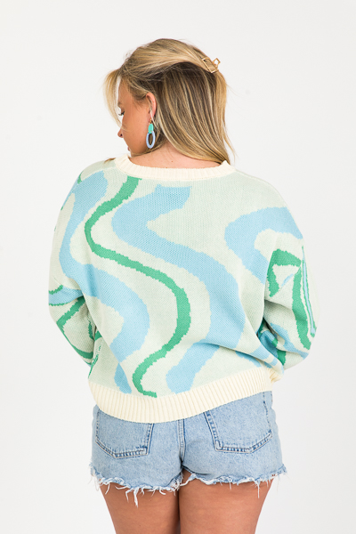 River Bend Sweater, Cream Green