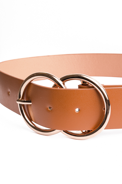 Double Circle Belt, Brown