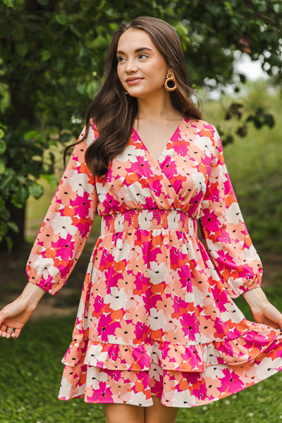 Carolyn Dress, Pink Floral