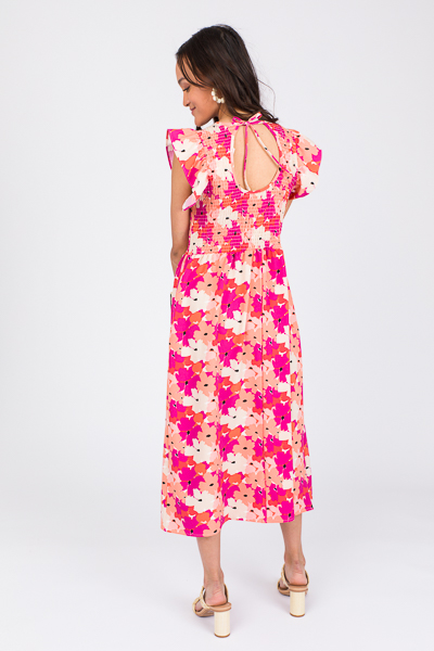 Elyse Dress, Pink Floral