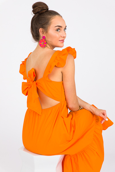 Tie Back Tangerine Maxi