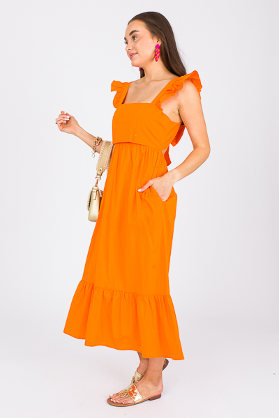 Tie Back Tangerine Maxi