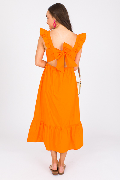 Tie Back Tangerine Maxi