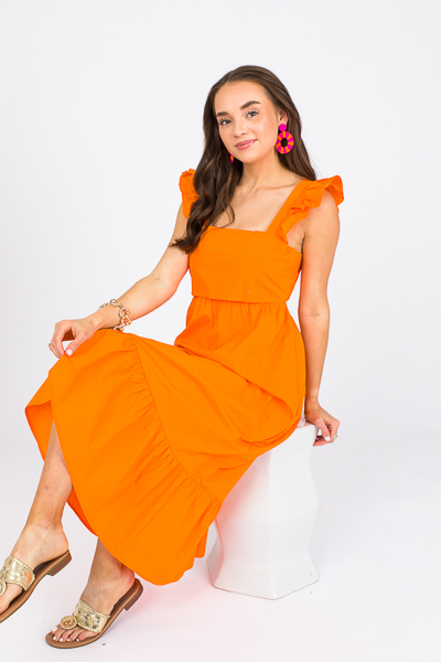 Tie Back Tangerine Maxi