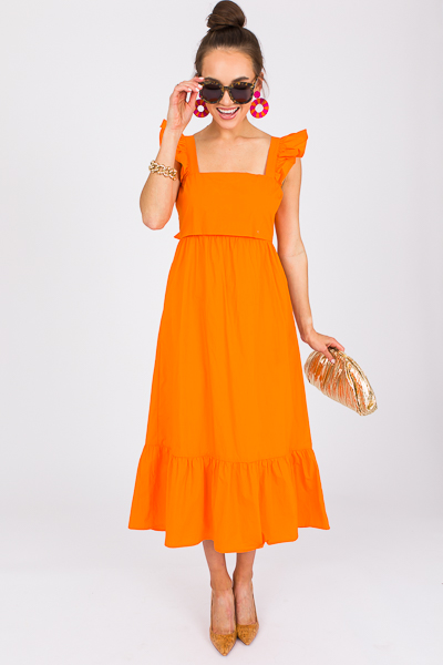 Tie Back Tangerine Maxi