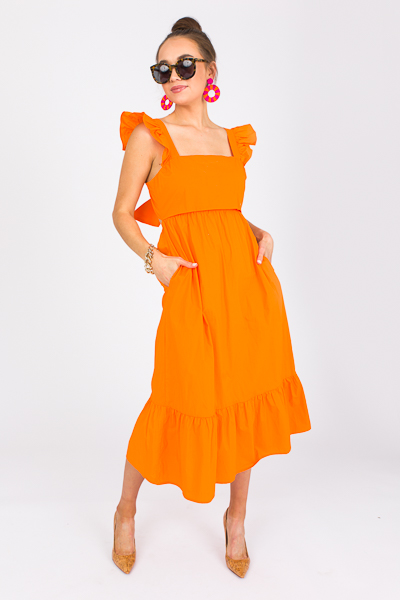 Tie Back Tangerine Maxi