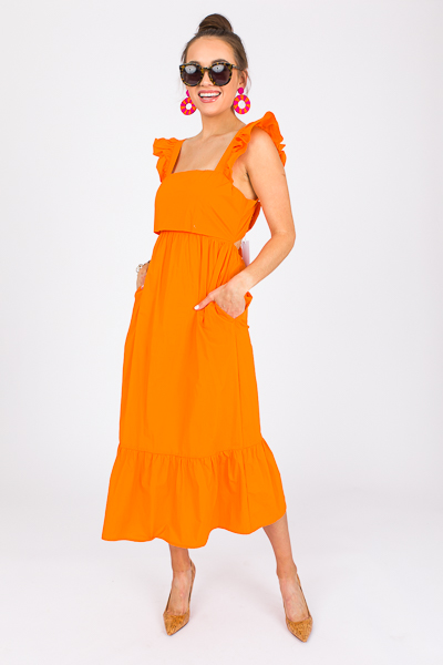 Tie Back Tangerine Maxi